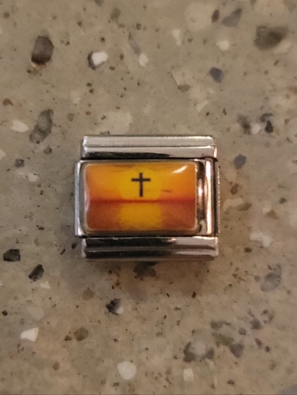 Christian Cross Sunset Italian Charm Link - D'linQ GUC